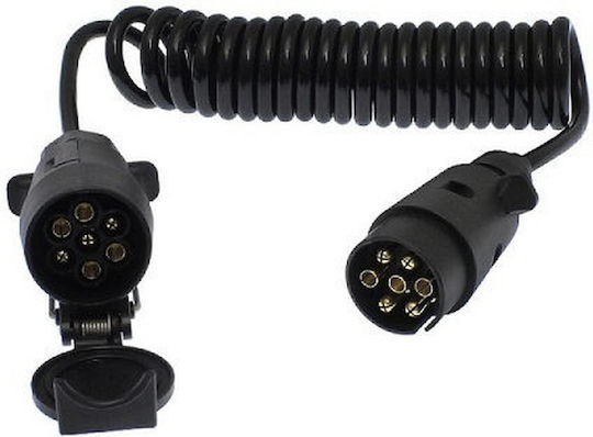 Spiral Trailer Cable Extension 12v 7 Pins 3m Hw-0358