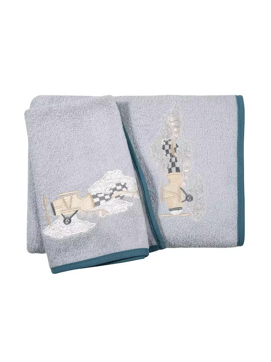 Greenwich Polo Club Set de prosoape pentru copii 2pcs Blue, Grey De greutate 400gr/m²