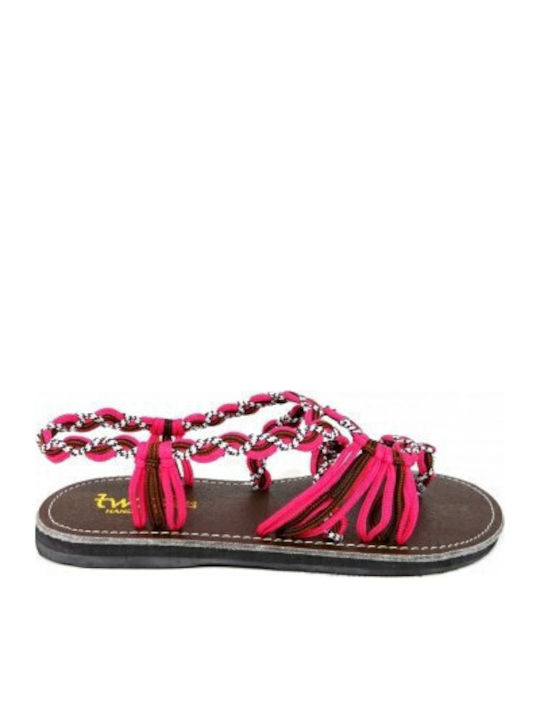 Twist Γυναικεία Σανδάλια PINK-WHITE/BLACK