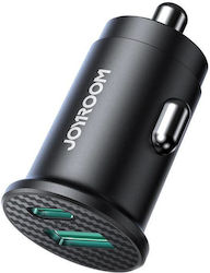 Joyroom JR-CCN16 Mini Φορτιστής Αυτοκινήτου με Θύρες 1xUSB-A 1xType-C