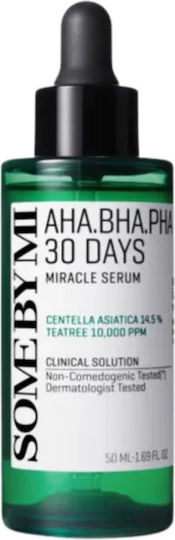Some By Mi AHA BHA PHA 30 Days Miracle Esență Calmantă și Hidratantă Pentru Față cu Centella Asiatica și Niacinamidă pentru Acnee și Imperfecțiuni 50ml