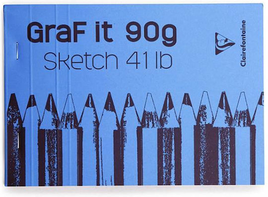 Bloc de schițe Clairefontaine Graf It 80 coli A5 14,8x21cm 90gsm