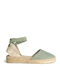Women's Synthetic Leather Espadrilles Green