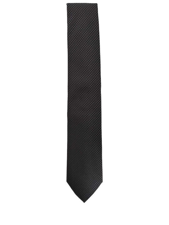 Boss Men's Tie Silk Printed in Black Color