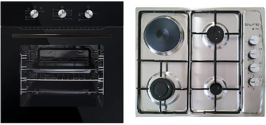 Silifo Gas Over Counter Oven 65lt with Gas & Electric Hobs W59.5cm.