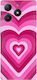 Pink Hearts Silicone Case for Realme C63 4G