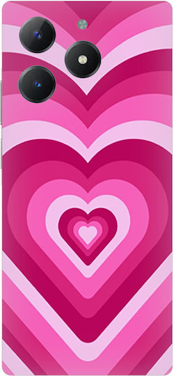 Pink Hearts Silicone Case for Realme C63 4G