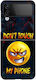 Premium Schutz-Hartschale Don't Touch My Phone Emoji Hülle Samsung Galaxy Z Flip 4 Schwarz