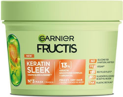 Garnier Keratin Sleek Mască de Păr 370ml Garnier Keratin Sleek Mască de Păr 370ml