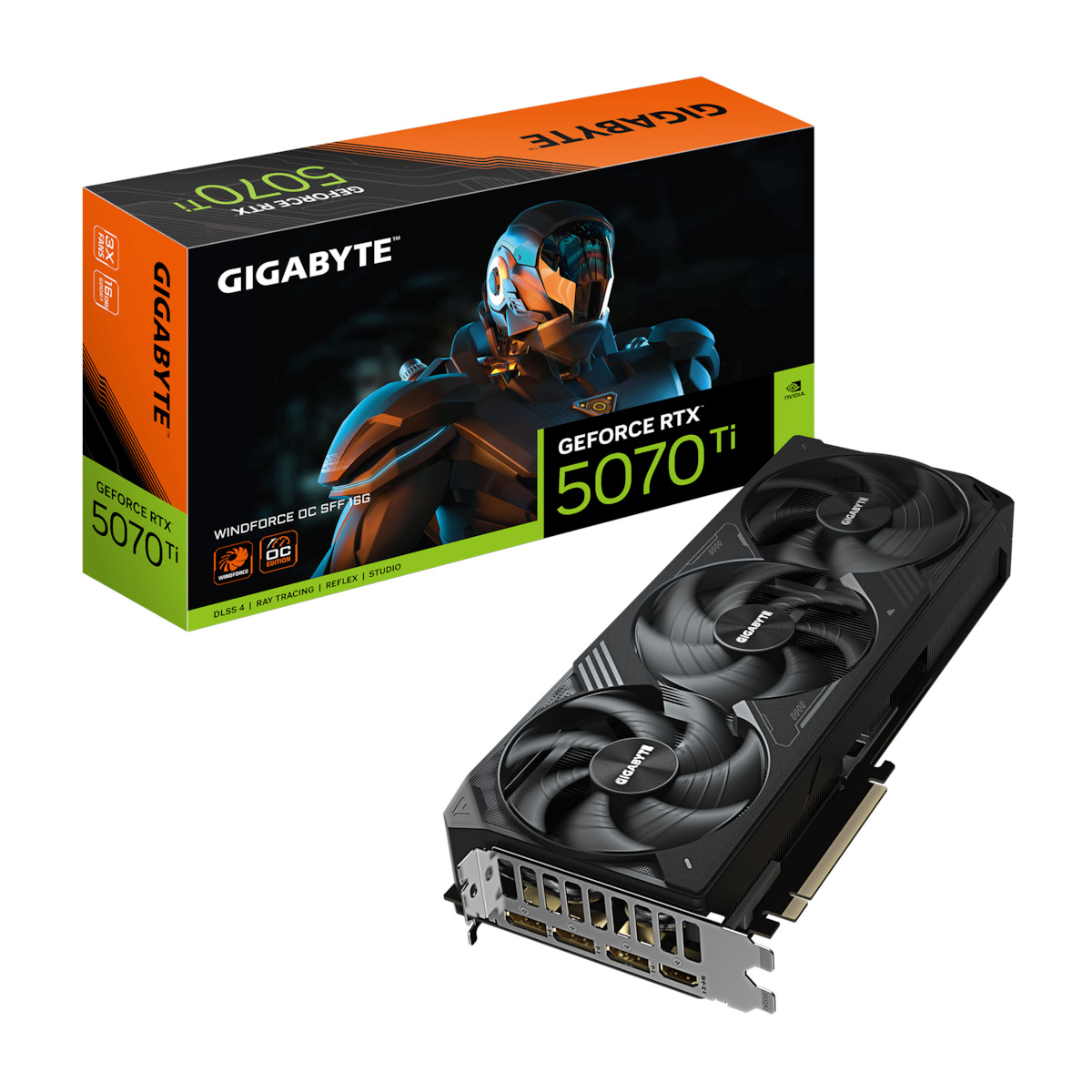 Gigabyte GeForce RTX 5070 Ti 16GB GDDR7 Aorus Windforce OC SFF Κάρτα Γραφικών