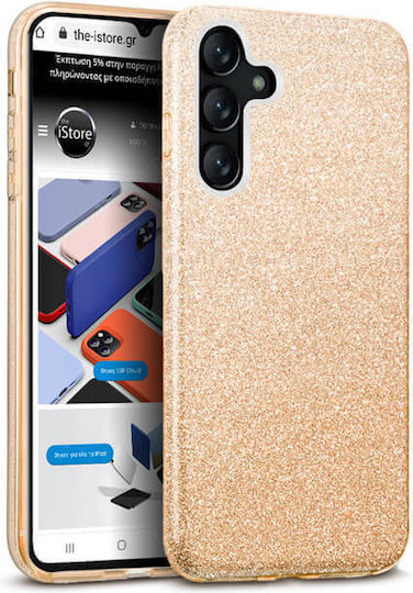 Orso Hybrid Strass Back Cover Silicon Auriu (Samsung Galaxy A56)