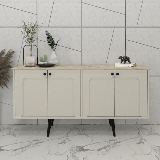 Μπουφές Sevilla Ξύλινος Sandstone - Travertine 150x44.6x72.2cm