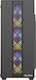 ProGaming JAX Gaming Midi Tower Computer Case with Side Window and ARGB Lighting Black