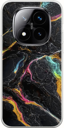 Cracked Marble Colorful Xiaomi Redmi Note 14 Pro+ 5g Flexible TPU Transparent Silicone
