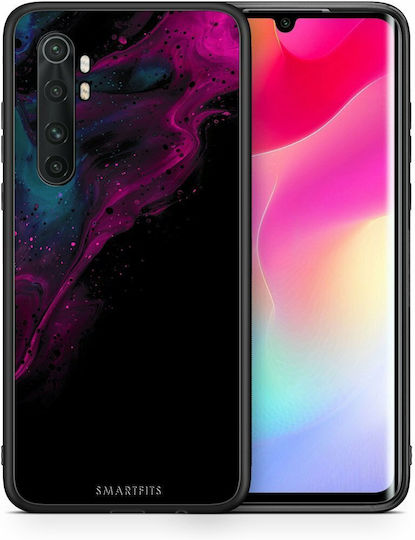 Watercolor Pink Black Xiaomi Mi Note 10 Lite Back Cover