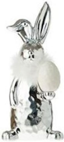 Zen Collection Osterkaninchen Keramik Silber 16,8x7,1x7,7cm