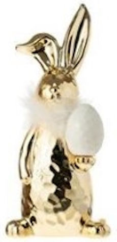 Zen Collection Osterkaninchen Keramik Gold 22,3x9,8x9,8cm