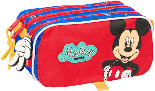 Mickey Mouse Clubhouse Federmäppchen mit 3 Fächern Blau