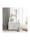 Costway Scratching Post Poles Beige Wall Mounted 77.5x49x77.5cm
