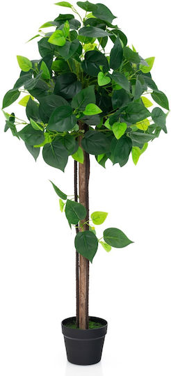 Costway Artificial Potted Plant Realistic Leaves Wooden Trunk Ideal for Indoor Decoration Hz10236