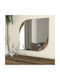 Megapap Lava Wall Mirror with Brown Wooden Frame 70x70cm 1pcs