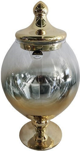 Karvounis Decorative Vase Jar Transparent 17.5x17.5x29cm