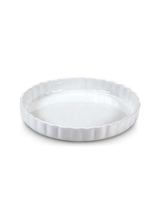 Karvounis Round Heat-Resistant Cookware for Tart Ceramic