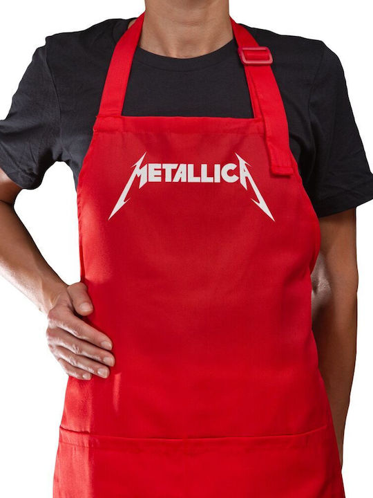 Metallica Ποδιά Μακριά Σεφ Ολοσωμη Τσέπες Κόκκι...