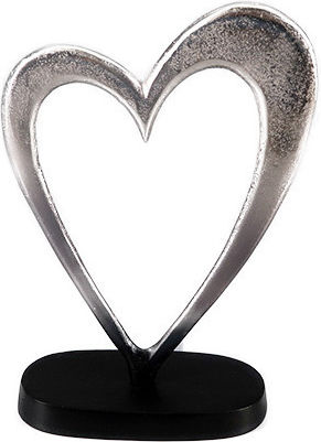Metal Decorative Heart Black Base