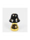 Decorative Ceramic Mushroom Gold Black 19cm