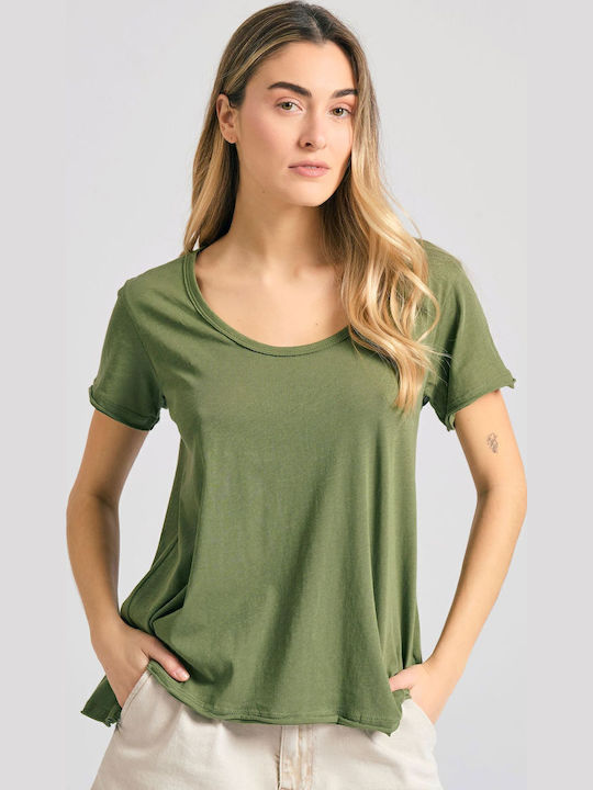 Funky Buddha Women's T-shirt Hunter Green