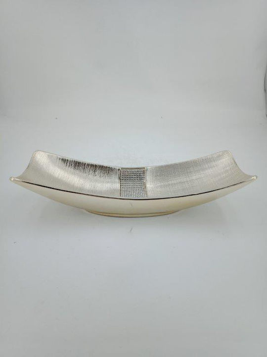 Karvounis Rectangular Ceramic Decorative Platter Ecru 36x12.8x7.8cm