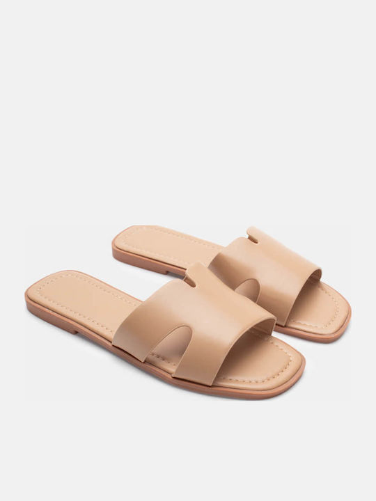 Luigi Women's Flat Sandals in Beige Color
