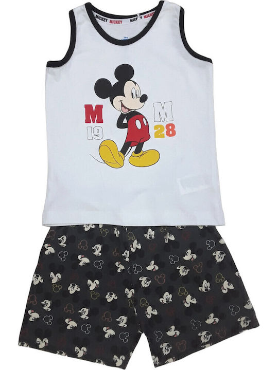 Disney Παιδική Πιτζάμα Καλοκαιρινή Black Mickey