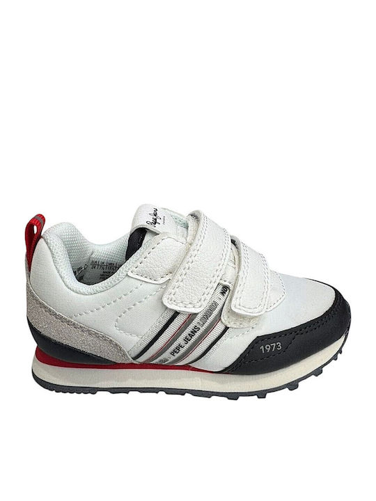 Pepe Jeans Casual Kids Sneakers with Scratch White