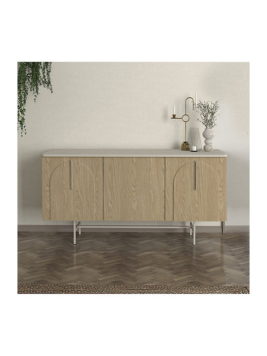 Μπουφές Rebel από Ξύλο & Μέταλλο Rota Oak - Sandstone 150x45x76.5cm