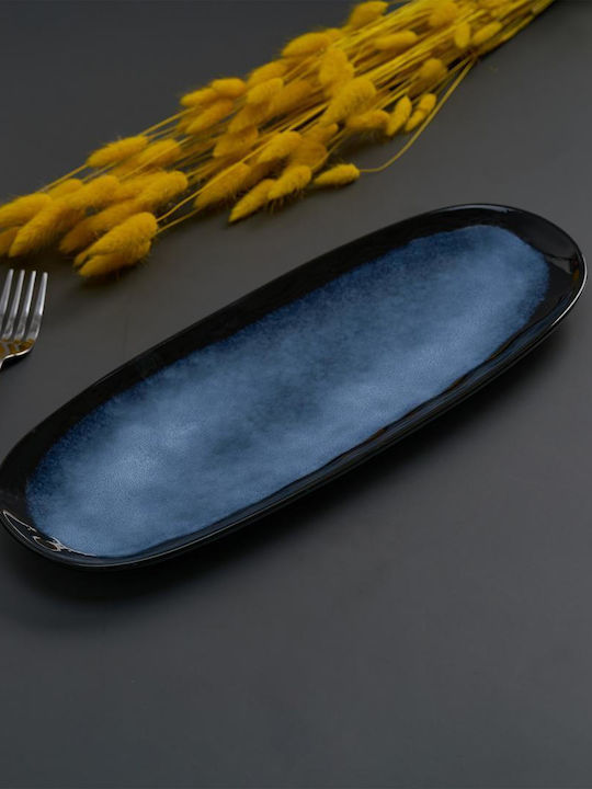 Heinner Serenity Plate Shallow Oval Ceramic Blue 15x15cm