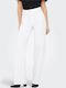Blush Ψηλόμεσο Γυναικείο Jean Παντελόνι σε Wide Γραμμή White