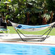 Costway Folding Hammock Stand made of Metal in Pink Color 280x90x115cm