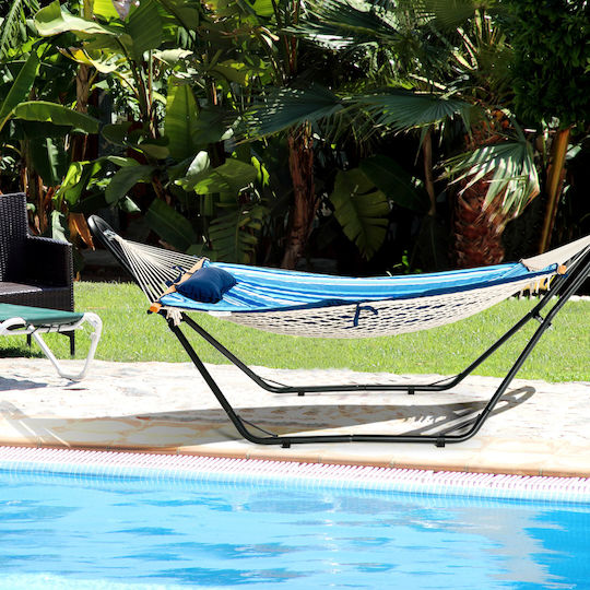 Costway Folding Hammock Stand made of Metal in Pink Color 280x90x115cm