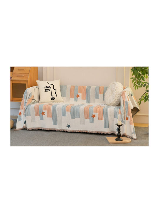 ForHome Cuverturi Pentru Canapea 2 Locuri Șenilă 180x240 cm Portocalii