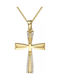 Papoulidis Jewellery Γυναικείος Χρυσός Σταυρός 14Κ Διπλής Όψης χωρίς Αλυσίδα