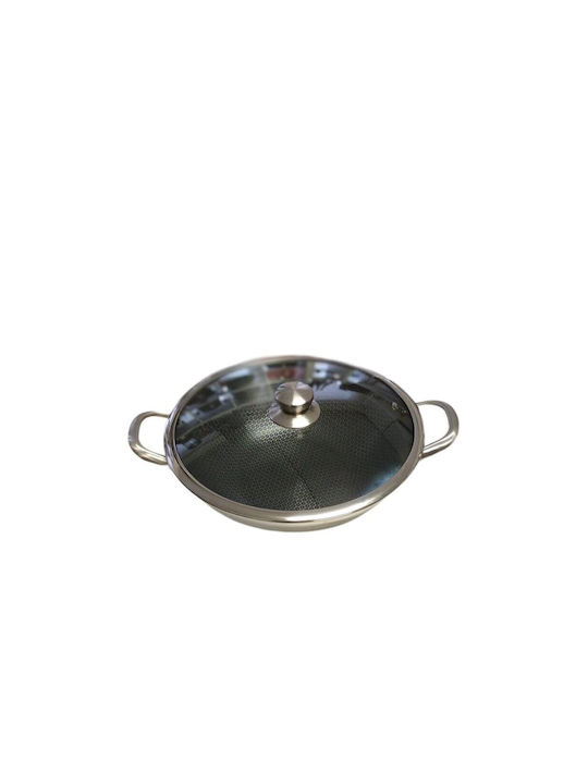 Cheffinger Wok With Lid made of Aluminum with Non-Stick Coating 36cm