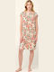 Vamp Sommer Damen Nachthemd Red Cinnabar