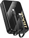 Hoco Q37A Graceful Baterie Externă 20000mAh 22.5W cu Port USB-A și Port USB-C Power Delivery Încărcare Rapidă Neagră