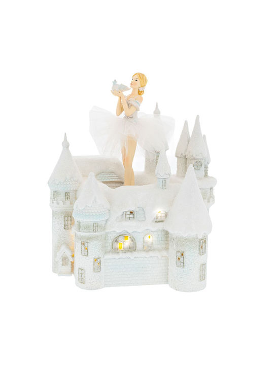Iliadis Christmas Illuminated Decorative White with Music and Movement 30x26x20cm.