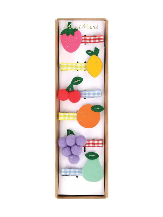 Meri Meri Set Kids Hair Clips with Fruit Hair Clips 6 Pieces Meri Meri Set Kids Hair Clips with Fruit Hair Clips 6 Pieces