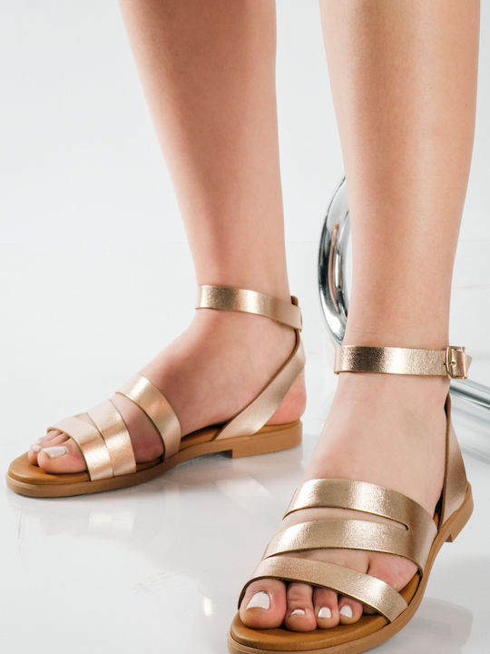 The Shoemart Leather Women's Flat Sandals with ...