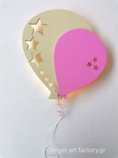Children's Wooden Wall Light "Balloon Stars"