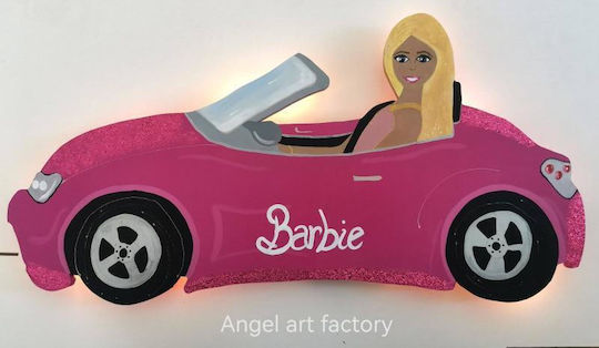 Kids Wooden Wall Light Barbie
